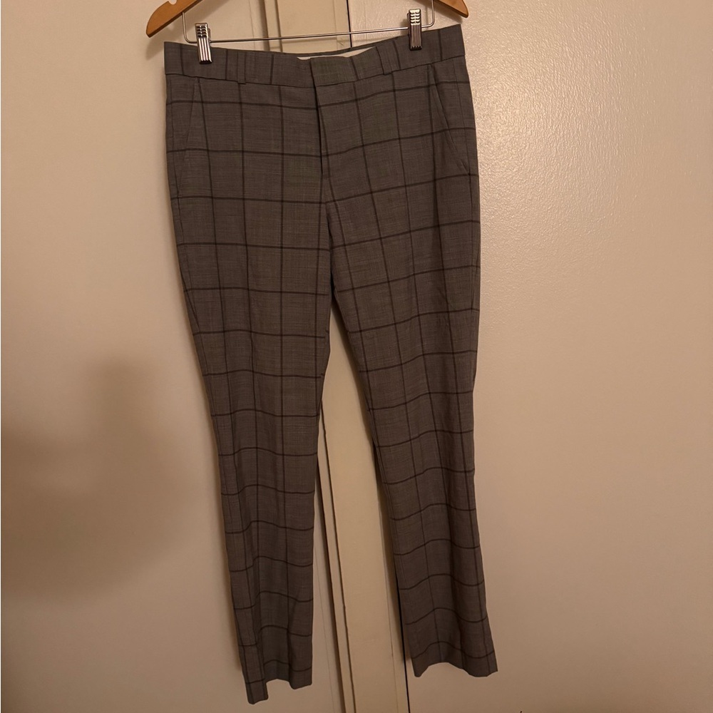 Banana Republic Gray Trousers Classic Straight-Leg